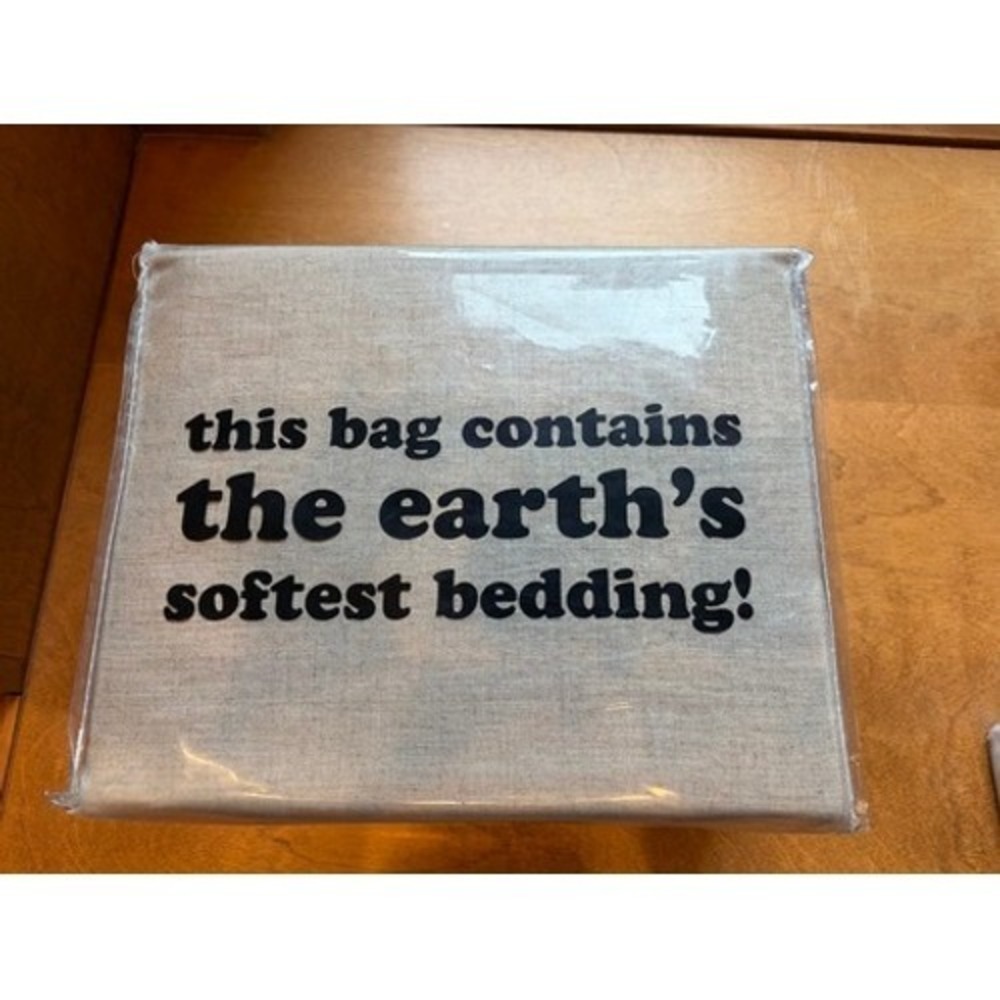 Buffy Hemp Linen Sheet Set King Natural Beige Sustainable Bedding NIP